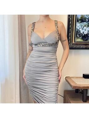 Y2K Silver Mini Dress